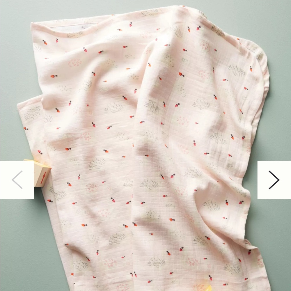 Anthropologie Swan Swaddle Blanket